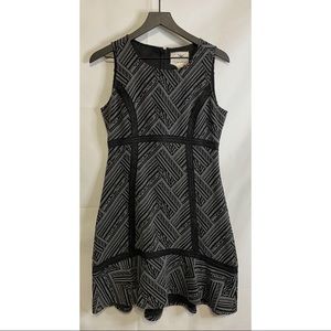 Tabitha Black and Gray Patterned Dress